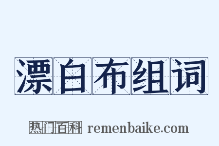 漂白布组词是什么意思的图片